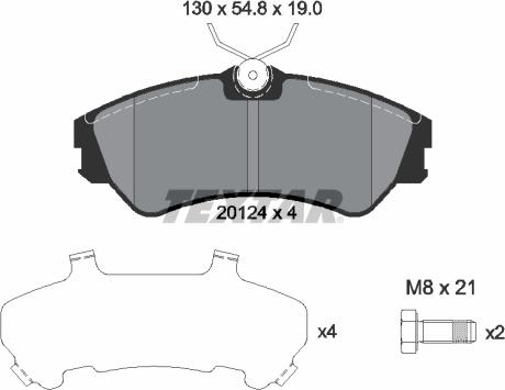 Textar 2012401 - Тормозные колодки, дисковые, комплект www.autospares.lv