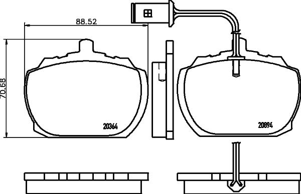 Textar 2089402 - Bremžu uzliku kompl., Disku bremzes www.autospares.lv