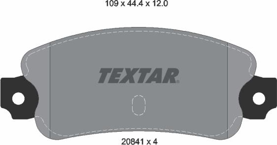 Textar 2084102 - Тормозные колодки, дисковые, комплект www.autospares.lv