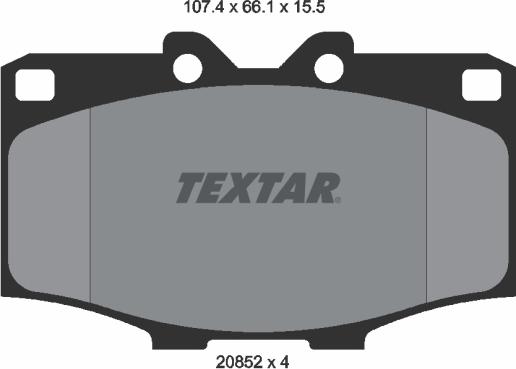 Textar 2085201 - Brake Pad Set, disc brake www.autospares.lv