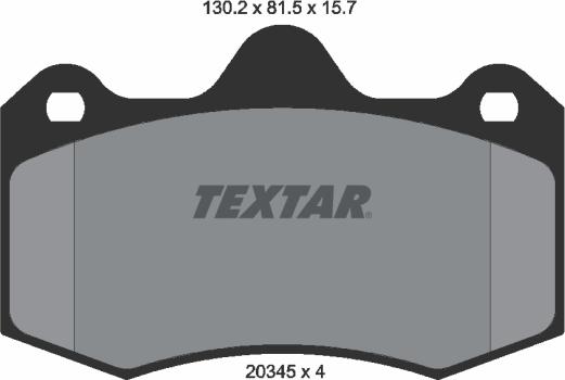 Textar 2034503 - Bremžu uzliku kompl., Disku bremzes www.autospares.lv