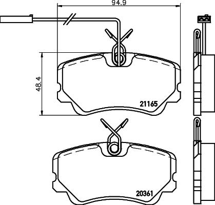 Textar 2036101 - Bremžu uzliku kompl., Disku bremzes www.autospares.lv