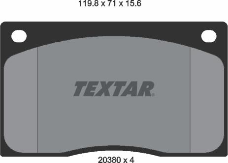 Textar 2038001 - Bremžu uzliku kompl., Disku bremzes autospares.lv