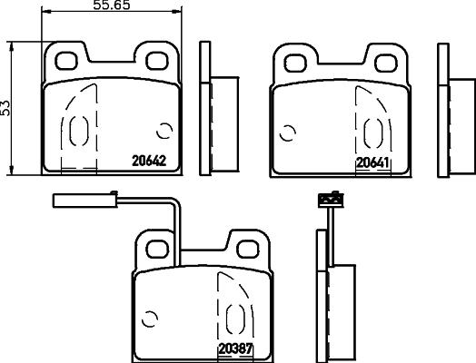 Textar 2038701 - Тормозные колодки, дисковые, комплект www.autospares.lv