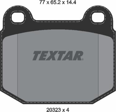 Textar 2032306 - Bremžu uzliku kompl., Disku bremzes www.autospares.lv