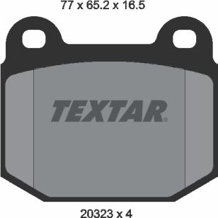 Textar 2032303 - Bremžu uzliku kompl., Disku bremzes www.autospares.lv