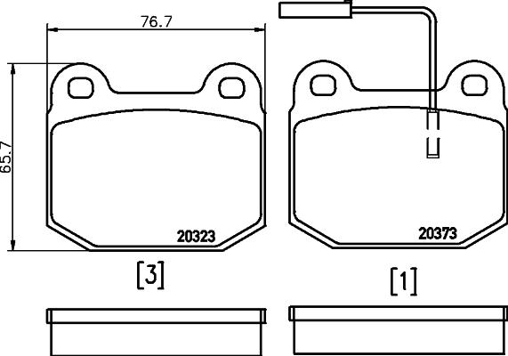 Textar 2037301 - Bremžu uzliku kompl., Disku bremzes www.autospares.lv