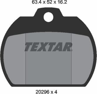 Textar 2029602 - Bremžu uzliku kompl., Disku bremzes autospares.lv