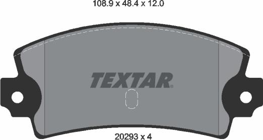 Textar 2029301 - Bremžu uzliku kompl., Disku bremzes www.autospares.lv