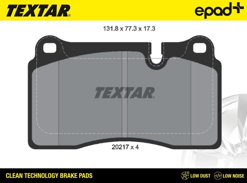 Textar 2021701CP - Bremžu uzliku kompl., Disku bremzes www.autospares.lv