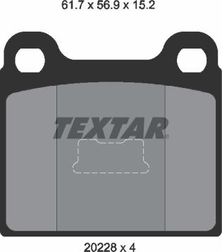 Textar 2022803 - Brake Pad Set, disc brake www.autospares.lv