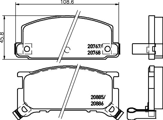 Textar 2076701 - Bremžu uzliku kompl., Disku bremzes autospares.lv