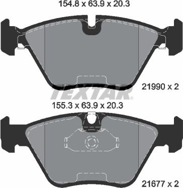 Textar 2199003 - Тормозные колодки, дисковые, комплект www.autospares.lv