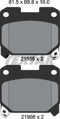 Textar 2195501 - Brake Pad Set, disc brake www.autospares.lv