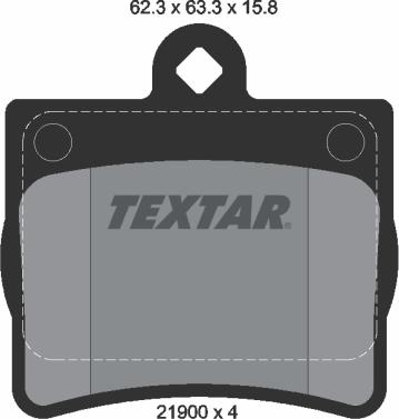 Textar 2190003 - Bremžu uzliku kompl., Disku bremzes www.autospares.lv