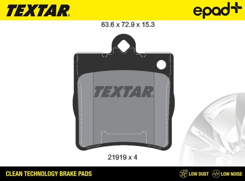 Textar 2191901CP - Bremžu uzliku kompl., Disku bremzes www.autospares.lv