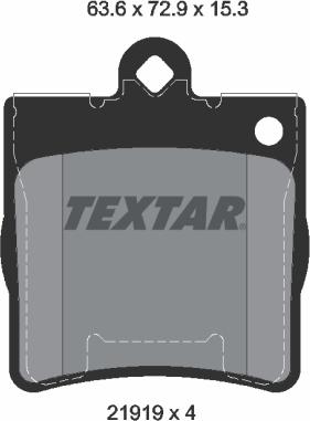 Textar 2191901 - Bremžu uzliku kompl., Disku bremzes www.autospares.lv