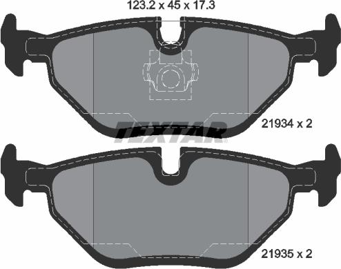 Textar 2193402 - Brake Pad Set, disc brake www.autospares.lv