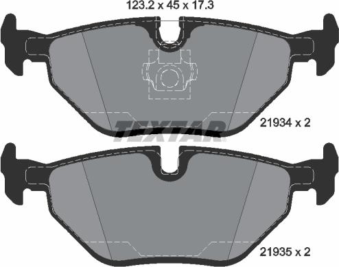 Textar 2193481 - Brake Pad Set, disc brake www.autospares.lv