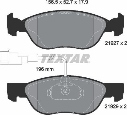 Textar 89012700 - Bremžu komplekts, Disku bremzes www.autospares.lv