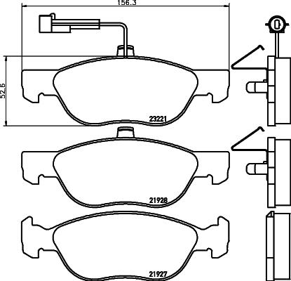 Textar 2192802 - Bremžu uzliku kompl., Disku bremzes www.autospares.lv