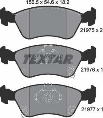 Textar 2197502 - Bremžu uzliku kompl., Disku bremzes www.autospares.lv