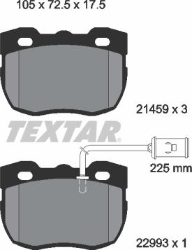 Textar 2145905 - Тормозные колодки, дисковые, комплект www.autospares.lv