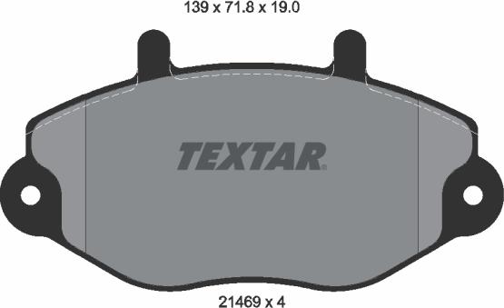 Textar 2146901 - Bremžu uzliku kompl., Disku bremzes www.autospares.lv