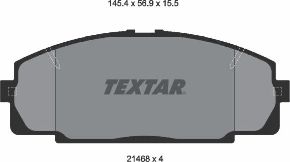 Textar 2146801 - Bremžu uzliku kompl., Disku bremzes www.autospares.lv