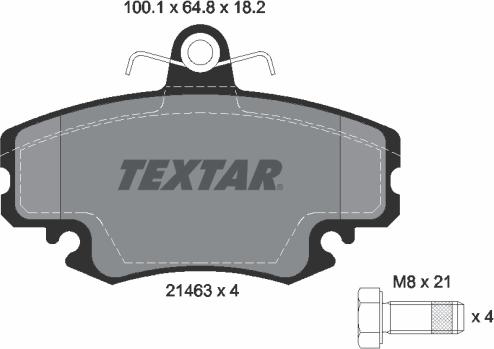 Textar 2146306 - Bremžu uzliku kompl., Disku bremzes autospares.lv