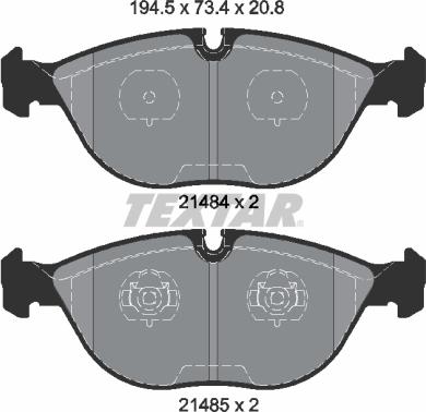 Textar 2148401 - Brake Pad Set, disc brake www.autospares.lv