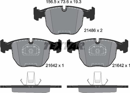 Textar 2148602 - Bremžu uzliku kompl., Disku bremzes www.autospares.lv