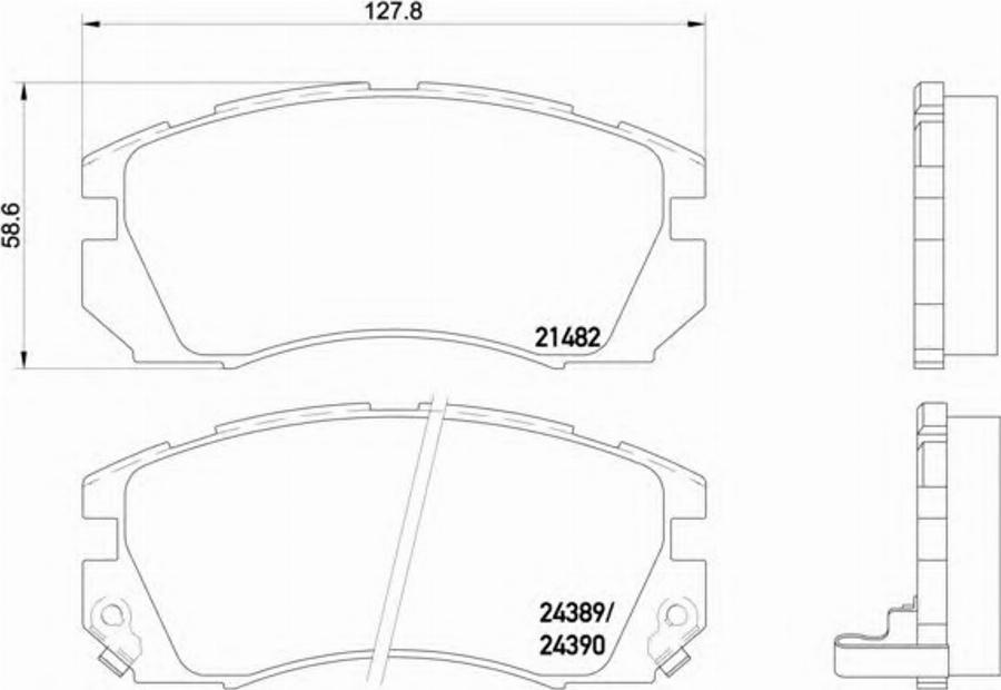 Textar 2148201 - Тормозные колодки, дисковые, комплект www.autospares.lv