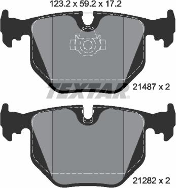 Textar 2148701 - Brake Pad Set, disc brake www.autospares.lv