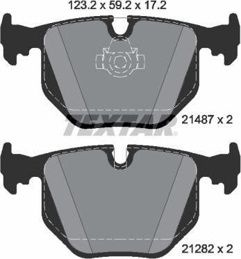 Textar 2148781 - Brake Pad Set, disc brake www.autospares.lv