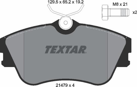 Textar 2147902 - Bremžu uzliku kompl., Disku bremzes autospares.lv