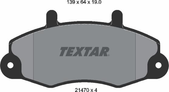 Textar 2147001 - Bremžu uzliku kompl., Disku bremzes www.autospares.lv