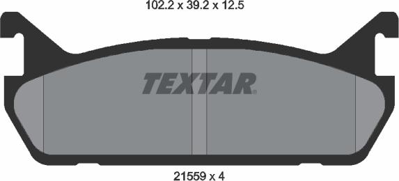 Textar 2155901 - Bremžu uzliku kompl., Disku bremzes autospares.lv