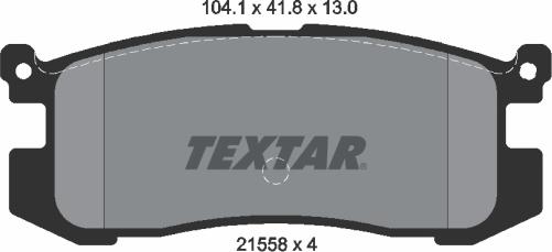 Textar 2155801 - Bremžu uzliku kompl., Disku bremzes www.autospares.lv