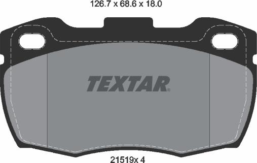 Textar 2151901 - Тормозные колодки, дисковые, комплект www.autospares.lv