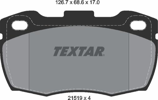 Textar 2151902 - Bremžu uzliku kompl., Disku bremzes www.autospares.lv