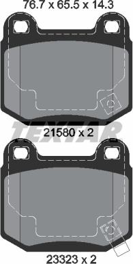 Textar 2158001 - Brake Pad Set, disc brake www.autospares.lv