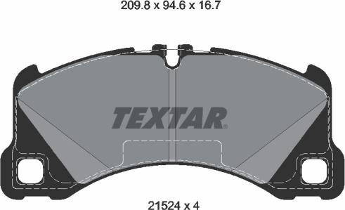 Textar 2152401 - Bremžu uzliku kompl., Disku bremzes www.autospares.lv