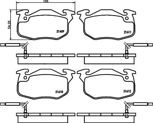 Textar 2160901 - Brake Pad Set, disc brake www.autospares.lv