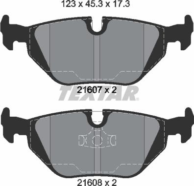 Textar 2160702 - Тормозные колодки, дисковые, комплект www.autospares.lv