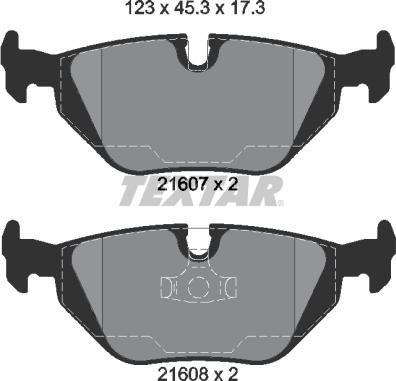 Textar 2160781 - Bremžu uzliku kompl., Disku bremzes autospares.lv