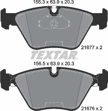 Textar 2167781 - Тормозные колодки, дисковые, комплект www.autospares.lv