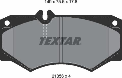 Textar 2105601 - Bremžu uzliku kompl., Disku bremzes www.autospares.lv