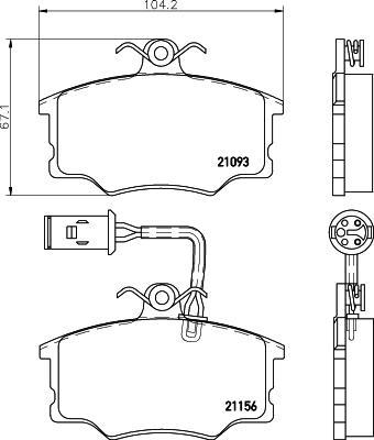 Textar 2115601 - Bremžu uzliku kompl., Disku bremzes www.autospares.lv