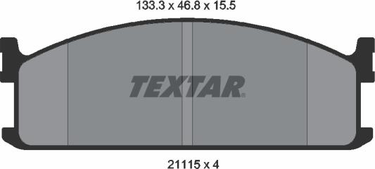 Textar 2111501 - Bremžu uzliku kompl., Disku bremzes www.autospares.lv